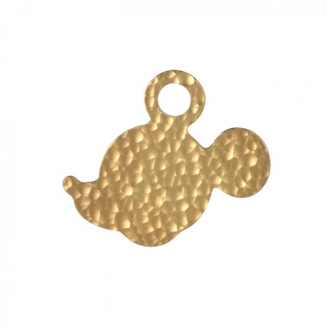 Gilt Dimpled Silhouette Pendant