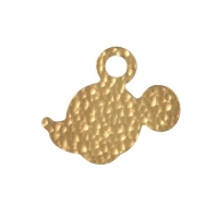 Gilt Dimpled Silhouette Pendant