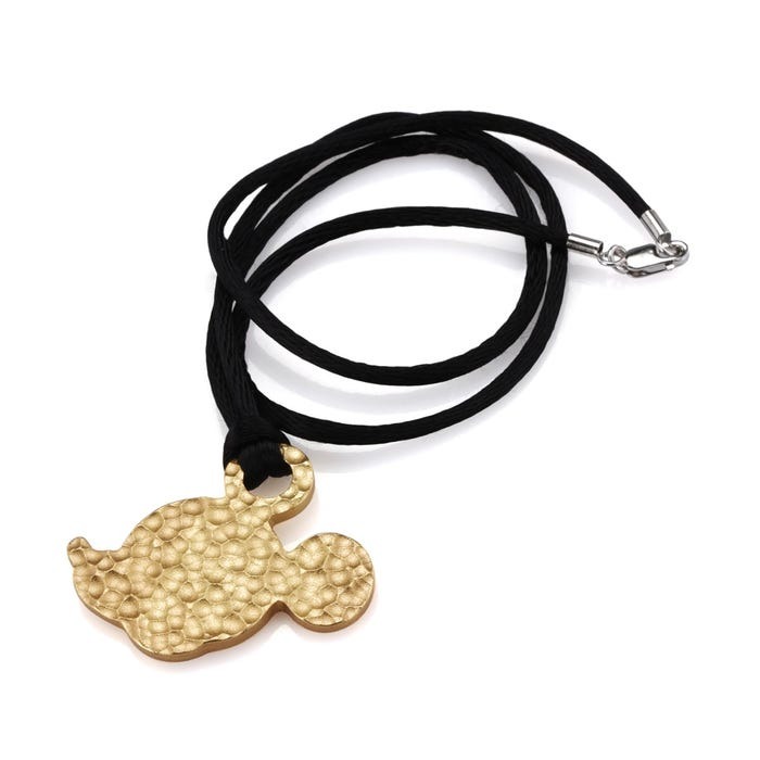 Gilt Dimpled Silhouette Pendant